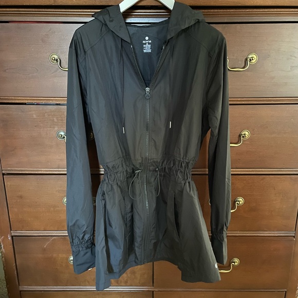NWT • APANA Brand • Black Women's Hooded Jacket w Thumb Holes • Activewear - Picture 9 of 16